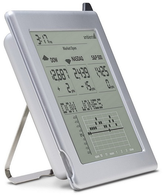 Illustration for article titled Ambient Devices Market Maven Stock Checking Clock